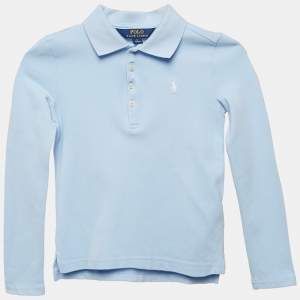 Polo Ralph Lauren Kids Blue Cotton Pique Polo T-Shirt 6 Yrs