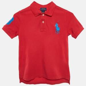 Polo Ralph Lauren Red Cotton Pique Polo T-Shirt 6 Yrs