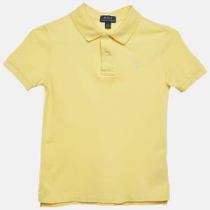 Polo Ralph Lauren Yellow Cotton Pique Polo T-Shirt 7 Yrs