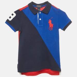 Pre Owned Polo Ralph Lauren Kids Colorblocked Cotton Pique Polo T-Shirt 6 Yrs