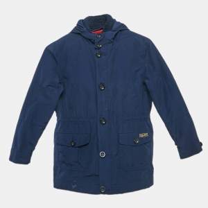 Polo Ralph Lauren Navy Blue Cotton Blend Detachable Interior Vest Zip-Up Hoodie Jacket 7 Yrs