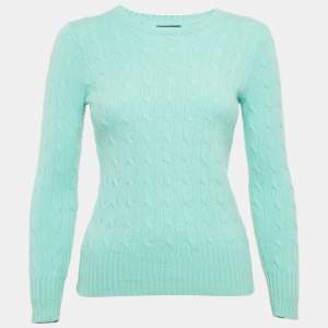 Polo Ralph Lauren Kids Mint Green Cable Knit Sweater 10-12 Yrs 