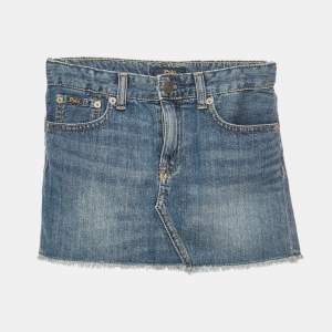 Pre Owned Polo Ralph Lauren Kids Blue Denim Mini Skirt 8Yrs