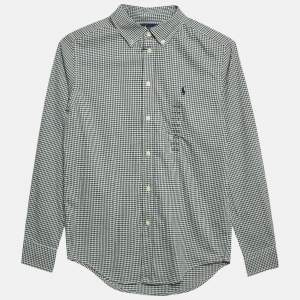 Ralph Lauren Kids Green Gingham Cotton Blake Shirt L (14-16) 