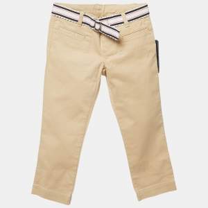 Ralph Lauren Kids Royal Khaki Beige Cotton Chino Slim Pants 3 Yrs