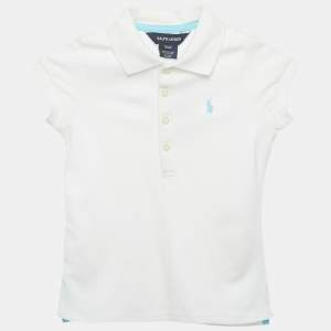 Pre Owned Ralph Lauren Kids White Cotton Polo T-Shirt 3Yrs