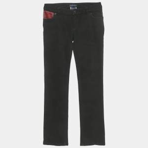 Pre Owned Ralph Lauren Black Denim Skinny Jeans 8 Yrs Waist 23"