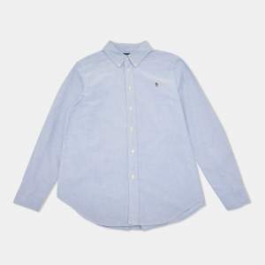 مملوكة مسبقًا Ralph Lauren Blue Cotton Button Down Shirt Size 14-16 Yrs 