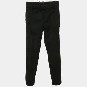 Roberto Cavalli Kids Black Wool Side Satin Trimmed Trousers 10 Yrs