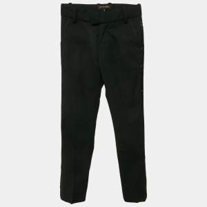 Roberto Cavalli Black Wool Side Trimmed Trousers 6 Yrs