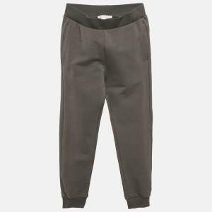 Roberto Cavalli Junior Grey Logo Embroidery Cotton Knit Joggers 8 Yrs