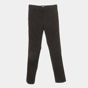 Pre Owned Roberto Cavalli Kids Black Wool Satin Side Band Trousers 10 Years 