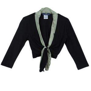 Roma e Tosca Black Silk Trim Bolero Top 12 Yrs 