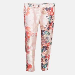 Simonetta Kids Pink Floral Jacquard Trouser 6 Yrs 