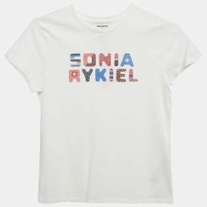 Sonia Rykiel Kids White Printed Jersey T-Shirt 12 Yrs 