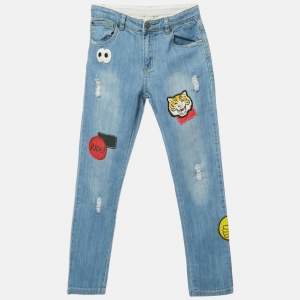 Stella McCartney Blue Denim Applique Detail Jeans 10 Yrs Waist 24"