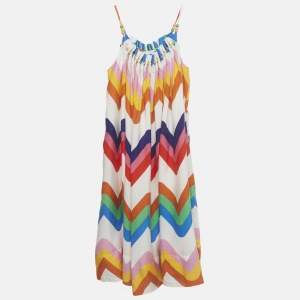 Pre Owned Stella McCartney Multicolor Zig-Zag Print Tencel Dress 8Yrs