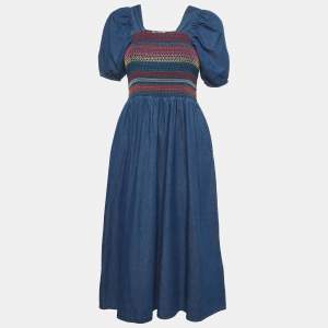 Stella McCartney Blue Smocking Detail Chambray Dress (12 Yrs)