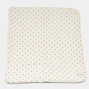 Pre Owned Young Versace White Medusa Print Cotton Baby Blanket 