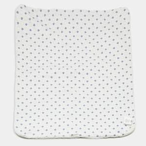 Pre Owned Young Versace White Printed Cotton Infant Baby Blanket 