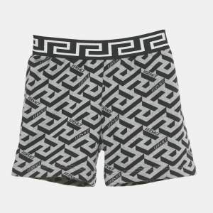 Pre Owned Versace Kids Grey Printed Jersey Shorts 12-18M