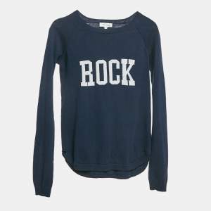 Zadig & Voltaire Kids Blue Rock Intarsia Cotton Knit Drum Sweater 14 Yrs 