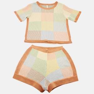 Zimmermann Kids Multicolor Everley Knit Top and Shorts Set 10 Yrs 
