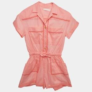 Zimmermann Pink Cotton Playsuit (10 Yrs)
