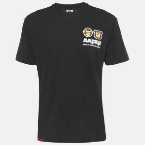 Pre Owned AApe by A Bathing Ape Black Jersey Apper Applique T-Shirt S