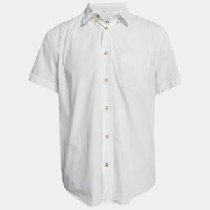 Acne Studios White Cotton Short Sleeve Shirt L
