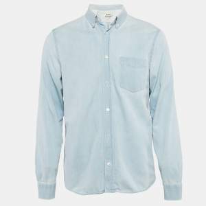 Acne Studios Blue Isherwood Denim Long Sleeve Shirt M