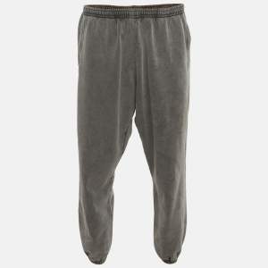 مملوكة مسبقًا Acne Studios Grey Cotton Knit Sweatpants M