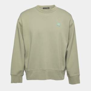 Acne Studios Olive Green Cotton Sweatshirt S
