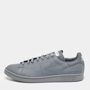 Adidas By Raf Simons Grey Leather Stan Smith Sneakers Size 45 1/3