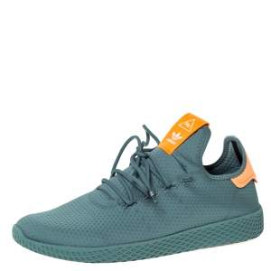 Pharrell Williams x Adidas Raw Green Cotton Knit PW Tennis Hu Sneakers Size 46