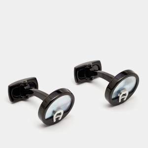 Aigner Mother of Pearl Two Tone Cufflinks