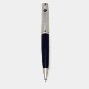 Pre Owned Aigner Logo Enamel Resin Silver Tone Ballpoint Pen