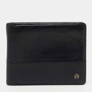 Aigner Black Leather Bifold Wallet