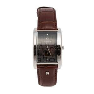 Aigner Brown Stainless Steel Modena Nudo A16100 Men's Wristwatch 30 mm