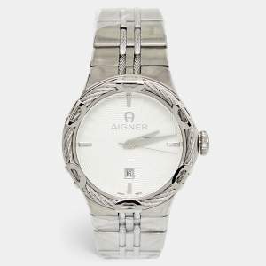 Aigner Silver Stainless Steel Parma A135100 Men's Wristwatch 42 mm