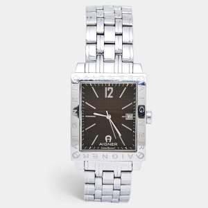 Aigner Brown Stainless Steel Bresica A34100 Men's Wristwatch 33 mm
