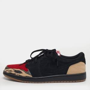 Pre Owned حذاء رياضي اير جوردان اير جوردان 1 متعدد الألوان جلد عنق منخفض مقاس 40.5