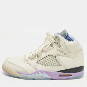 مملوكة مسبقًا Air Jordans Jordan 5 Retro DJ Khaled We The Best Sail Size 45 Cream Leather High Top Sneakers