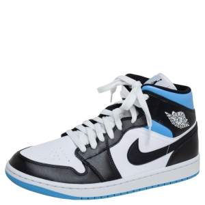 Air Jordan 1 Mid  Multicolor Leather High Top Sneakers Size 44