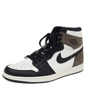 Air Jordan x Nike Tricolor Leather Air Jordan 1 Retro High OG Dark Mocha High Top Sneakers Size 44.5