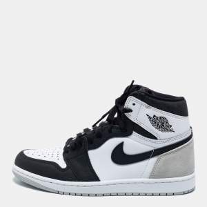Air Jordan Tricolor Leather and Suede Jordan 1 Retro Sneakers Size 42