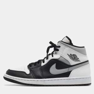 Air Jordans Multicolor Leather Jordan 1 Mid White Shadow Sneakers Size 42