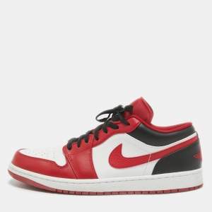 Air Jordans Tricolor Leather Jordan 1 Low Bulls Sneakers Size 45