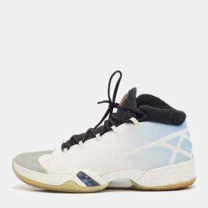Air Jordans Blue/White Fabric Jordan XXX UNC Sneakers Size 43