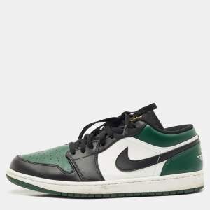 Air Jordans Multicolor Leather Jordan 1 Low Sneakers Size 45